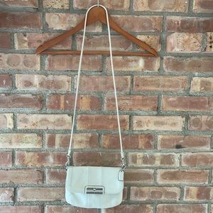Off White Coach Crossbody with Silver Hardwear